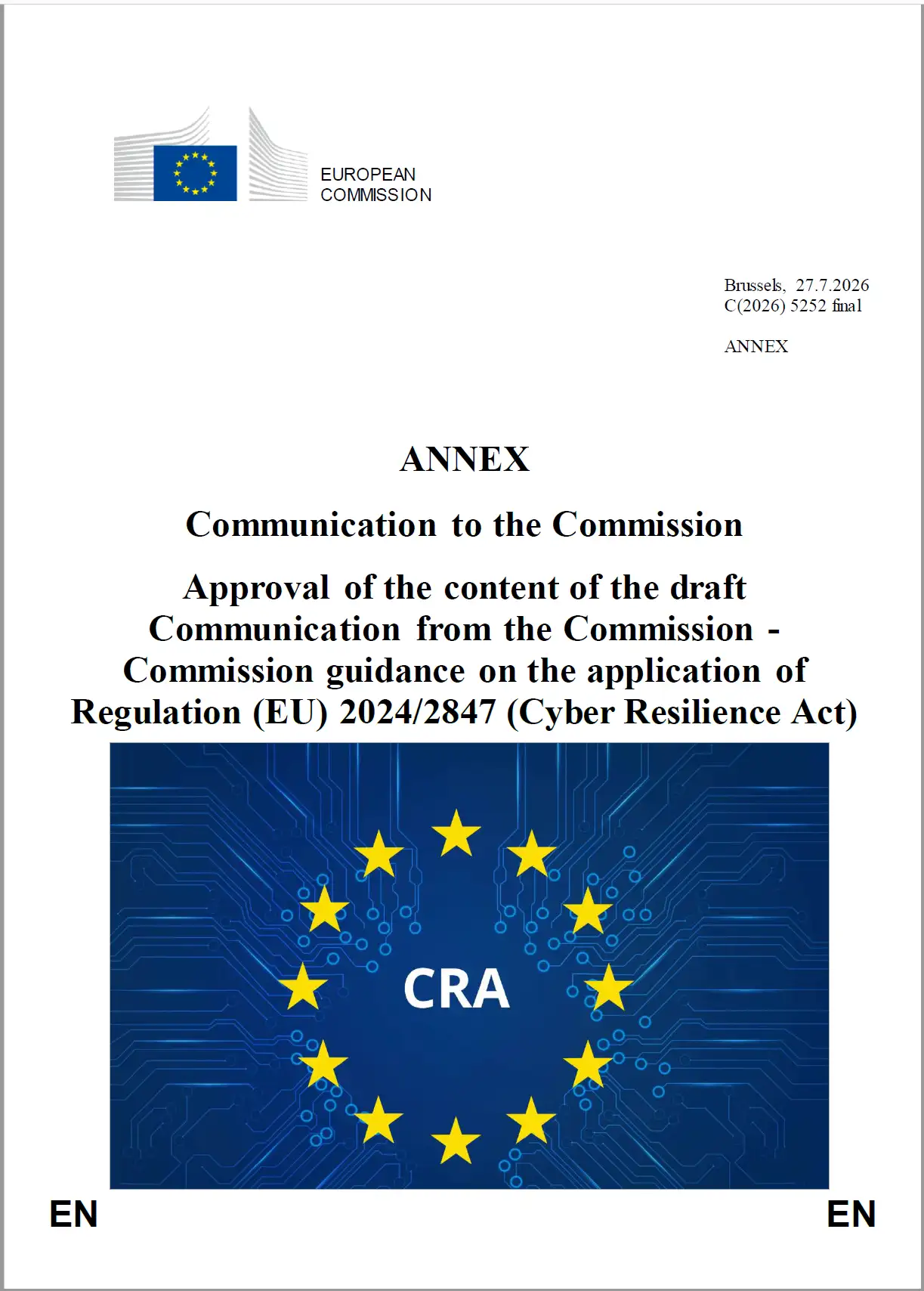 Guidance on the application of Regulation (EU) 2024/2847 Guidance on the application of Regulation (EU) 2024/2847